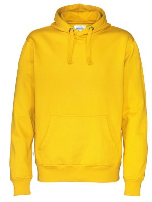 Hoodie zonder rits - geel - heren