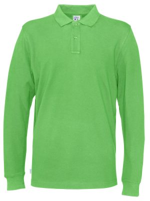 Polo met lange mouwen - groen - heren