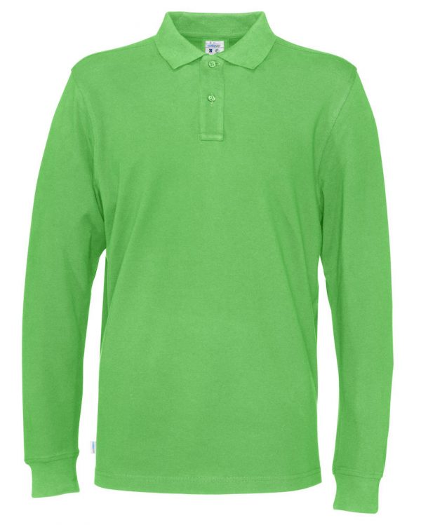 Polo met lange mouwen - groen - heren