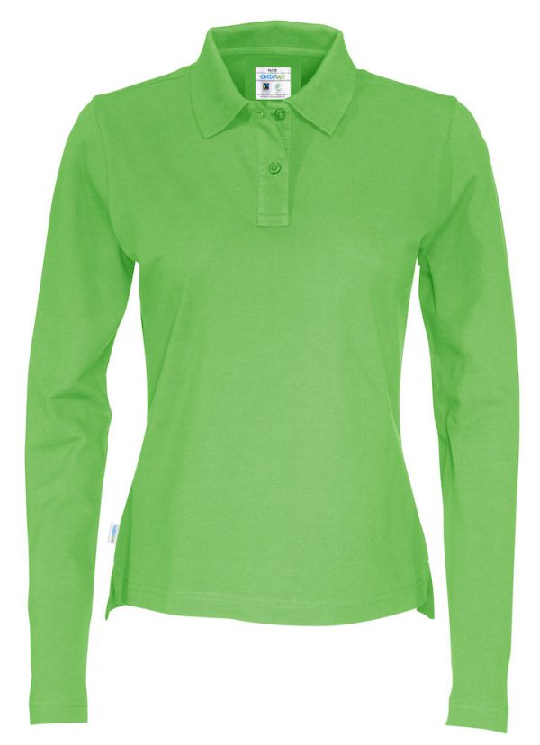 Polo met lange mouwen - groen - dames