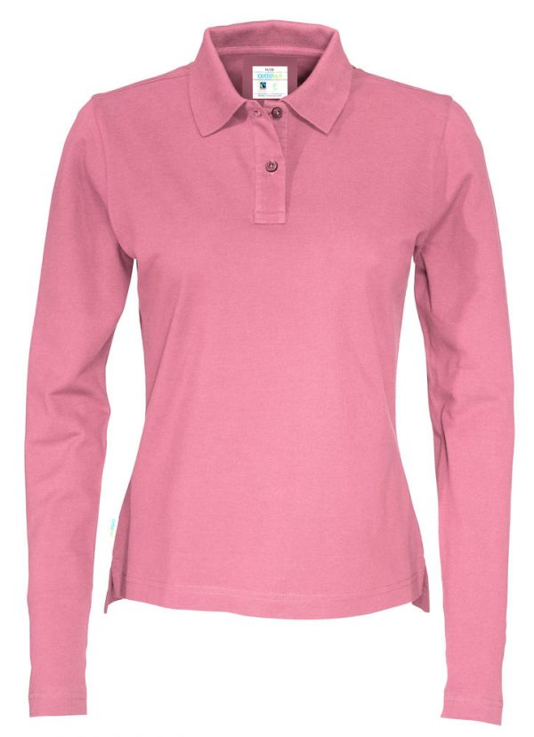 Polo met lange mouwen - roze - dames