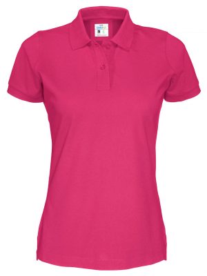 Polo met korte mouwen - donker roze - dames