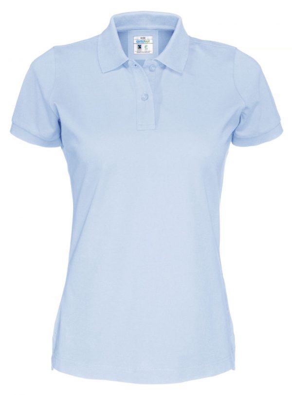 Polo met korte mouwen - licht blauw - dames