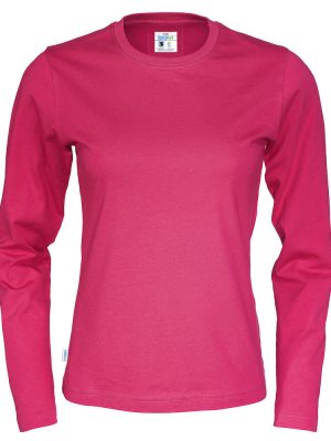 T-shirt met lange mouwen - donker roze - dames