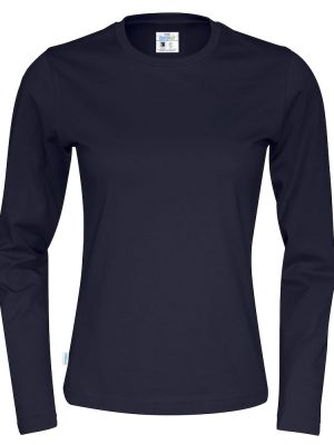 T-shirt met lange mouwen - navy - dames