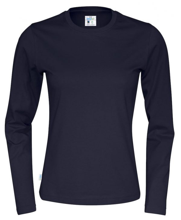 T-shirt met lange mouwen - navy - dames