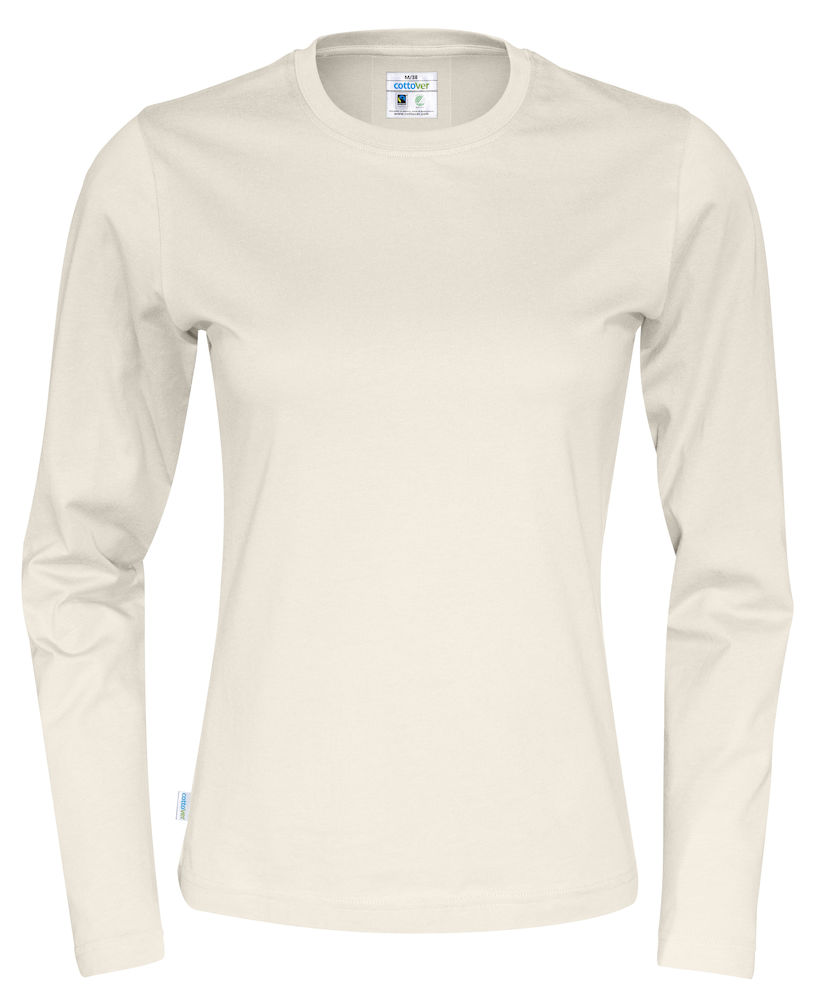 importeren Voorstellen Souvenir CottoVer® T-shirt – lange mouwen – gebroken wit – dames | GROENEzaken