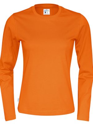 T-shirt met lange mouwen - oranje - dames