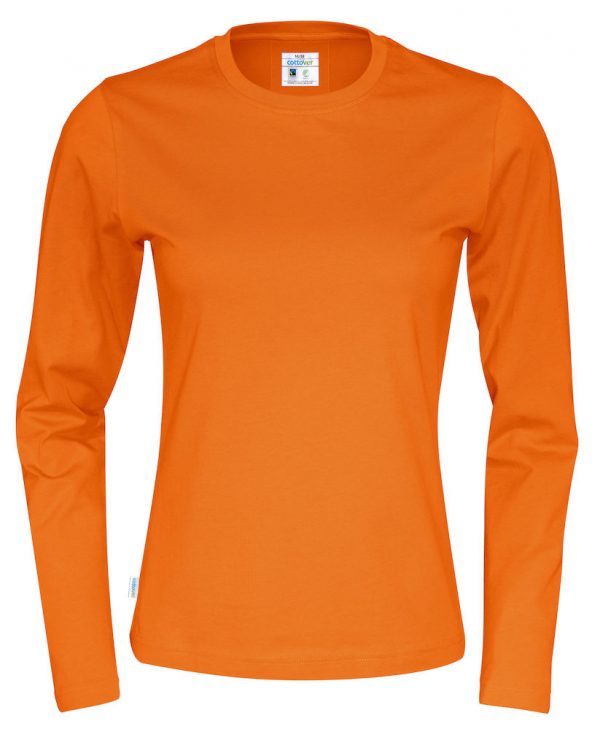 T-shirt met lange mouwen - oranje - dames