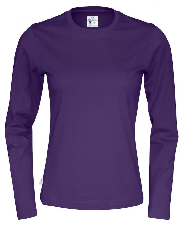 T-shirt met lange mouwen - paars - dames