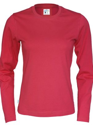 T-shirt met lange mouwen - rood - dames