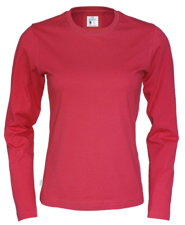 T-shirt met lange mouwen - rood - dames