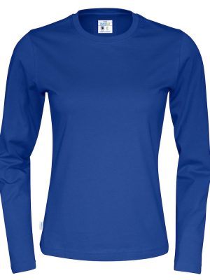 T-shirt met lange mouwen - koningsblauw - dames