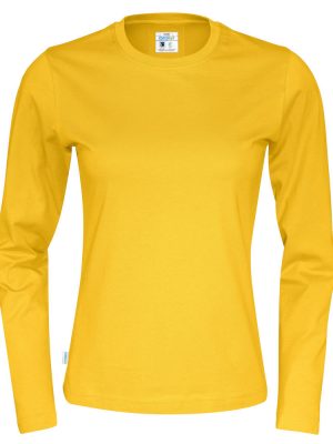 T-shirt met lange mouwen - geel - dames