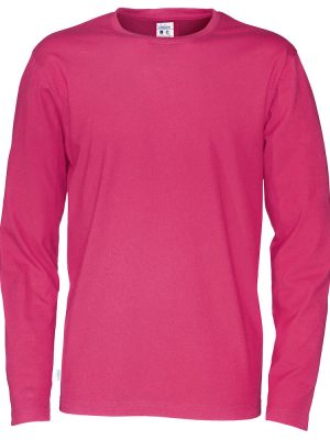 T-shirt met lange mouwen - donker roze - heren