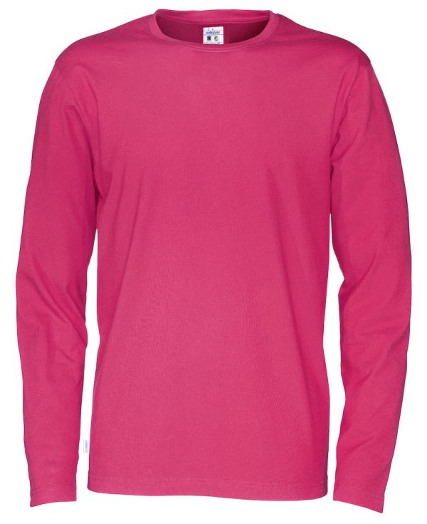 T-shirt met lange mouwen - donker roze - heren