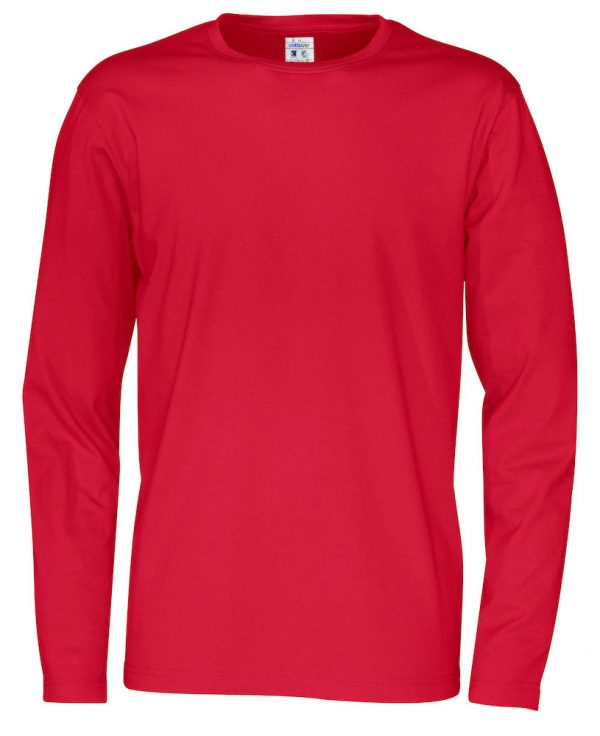 t-shirt met lange mouwen - rood - heren