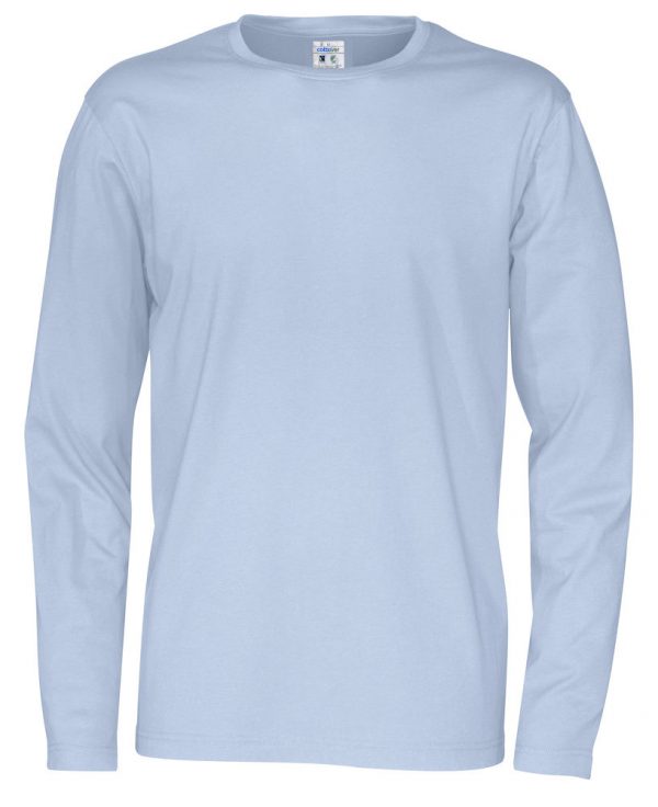 t-shirt met lange mouwen - licht blauw - heren