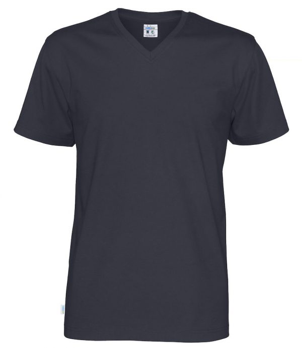 T-shirt met V hals - navy -heren